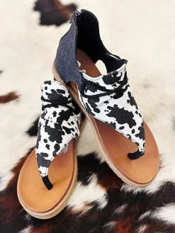 Angelika Sandal - Black Cow