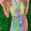 Karma Is My Boyfriend Sequin Dress - Rainbow -Southern Fried Chics PhotoApr262023 34700PM