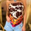 Cowhide Cactus Wild Rag -Southern Fried Chics PhotoAug03 40326PM