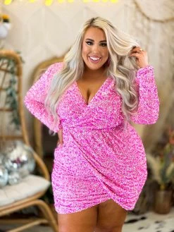 Viva La Dolly Pink Sequin Cocktail Dress -Southern Fried Chics PhotoAug04 31851PM