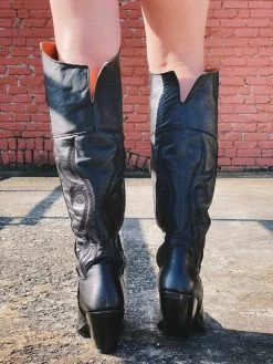 Dan Post Jilted Leather Boot - Black -Southern Fried Chics PhotoAug04 92416AM