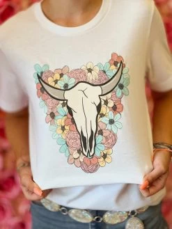 Floral Steer T Shirt