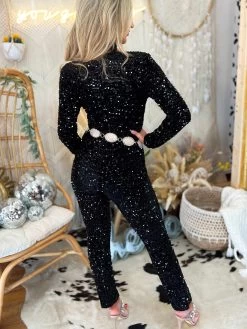 Nashville Nights Black Sequin Jumpsuit 13 Nashville Nights Black Sequin Jumpsuit -Southern Fried Chics PhotoAug16 25355PM