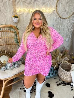 Viva La Dolly Pink Sequin Cocktail Dress -Southern Fried Chics PhotoAug17 11041PM