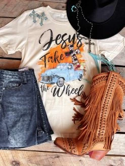 Jesus Take The Wheel Tee