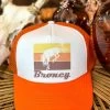 Broncy Neon Orange Trucker Hat -Southern Fried Chics PhotoFeb082023 94041AM