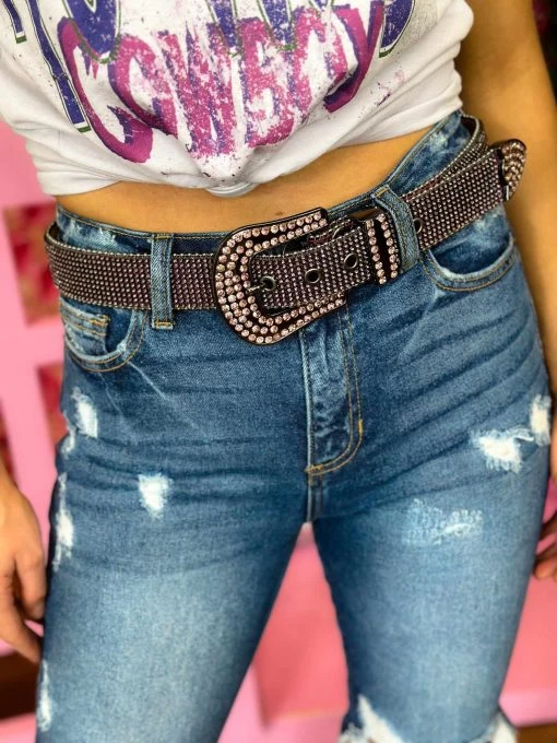 Rhinestone Cowgirl Belt - Purple 8 Rhinestone Cowgirl Belt - Purple -Southern Fried Chics PhotoFeb092023 15500PM