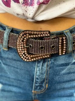 Rhinestone Cowgirl Belt - Purple -Southern Fried Chics PhotoFeb092023 15503PM