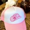 Pink Cowgirl Patch Trucker Hat 1 Pink Cowgirl Patch Trucker Hat -Southern Fried Chics PhotoFeb142023 95232AM