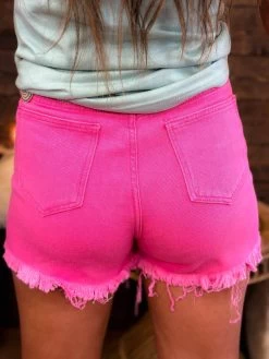 Sprinkled In Rhinestones Fringe Denim Shorts -Southern Fried Chics PhotoFeb162023 12751PM