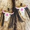 Pink And Black Steer Fringe Vent Clip Freshie -Southern Fried Chics PhotoFeb22 95425AM