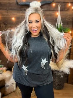 Rhinestone Star T Shirt Dress -Southern Fried Chics PhotoFeb232023 40134PM
