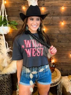 Wild West Rhinestone Fringe Crop Top -Southern Fried Chics PhotoFeb242023 102531AM 1