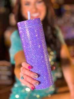 Sippin' Bling Tumbler -Lavender