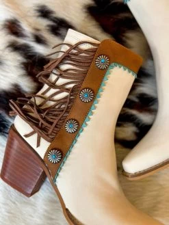 Givin Gizelle Fringe Booties - Beige -Southern Fried Chics PhotoJan182023 111222AM