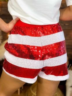 Party In The Patriotic Sequin Shorts -Southern Fried Chics PhotoJan232023 113638AM