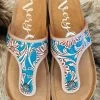 Tripping In Tool Sandals - Turquoise -Southern Fried Chics PhotoJun012023 123703PM