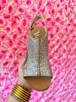 Glitter Culver Wedge - Gold -Southern Fried Chics PhotoJun012023 123956PM