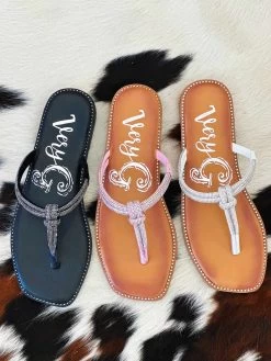 Fifi's Twisted Rhinestone Flip Flop Sandals - Silver -Southern Fried Chics PhotoJun012023 124308PM f7576014 4a87 47b2 8221 f6306717e932