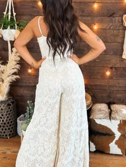 PREORDER I Do Forever Lace Jumpsuit - Ivory -Southern Fried Chics PhotoJun012023 12757PM