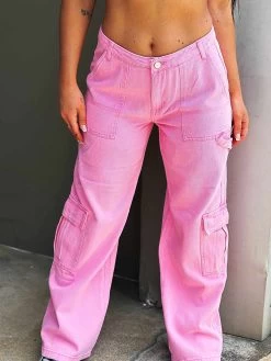 Stand By Me Cargo Pants - Pink -Southern Fried Chics PhotoJun012023 23529PM