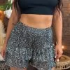 Ruffles And Rust Shorts - Black -Southern Fried Chics PhotoJun012023 25737PM