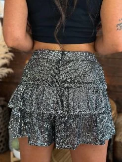 Ruffles And Rust Shorts - Black -Southern Fried Chics PhotoJun012023 25801PM