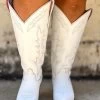 Loretta Boot - White - Wide Calf -Southern Fried Chics PhotoJun01 40142PM