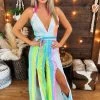PREORDER Neon Rainbow Sequin Jumpsuit -Southern Fried Chics PhotoJun062023 13331PM