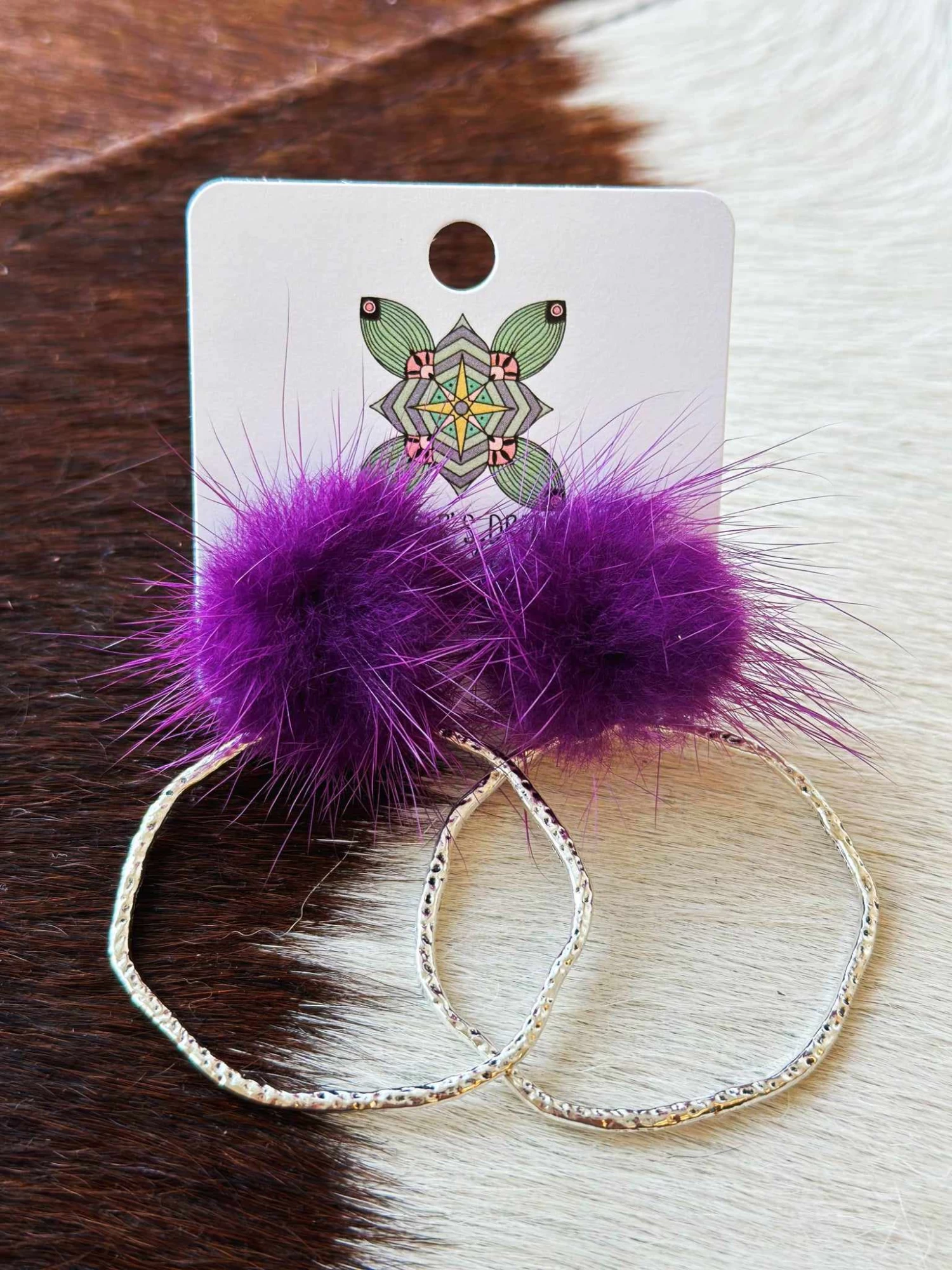 Hoop N Holler Silver Earrings - Plum 3 Hoop N Holler Silver Earrings - Plum