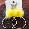 Hoop N Holler Silver Earrings - Yellow -Southern Fried Chics PhotoJun072023 114907AM