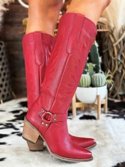 Heavens To Betsy Boot By Dan Post - Red