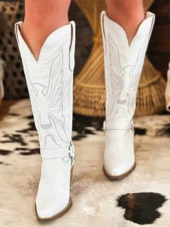 Heavens To Betsy Boot By Dan Post - White -Southern Fried Chics PhotoJun082023 24247PM