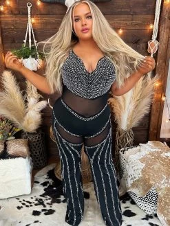 PREORDER I See You Lookin Jumpsuit - Black -Southern Fried Chics PhotoJun122023 10811PM