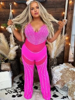 I See You Lookin Jumpsuit - Pink