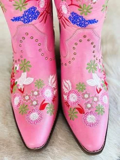Poppy Studded Boot By Dan Post - Pink -Southern Fried Chics PhotoJun122023 20156PM