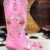 Poppy Studded Boot By Dan Post - Pink -Southern Fried Chics PhotoJun122023 20220PM