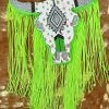 Silver Steer And Lime Fringe Freshie -Southern Fried Chics PhotoJun132023 41709PM