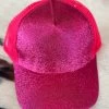 Glitter Vibes Ponytail Hat - Hot Pink -Southern Fried Chics PhotoJun152023 103210AM