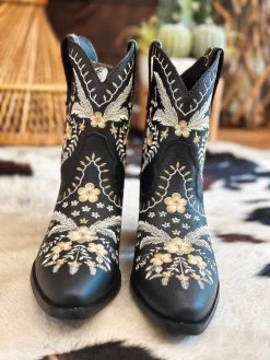 Prim Rose Bootie By Dan Post - Black -Southern Fried Chics PhotoJun162023 33839PM