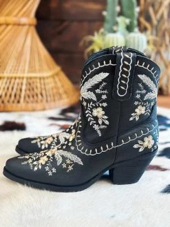 Prim Rose Bootie By Dan Post - Black