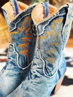 Yall Need Dolly Denim Bootie By Dan Post -Southern Fried Chics PhotoJun162023 34224PM