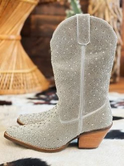 Silver Dollar Rhinestone Boot By Dan Post - Silver