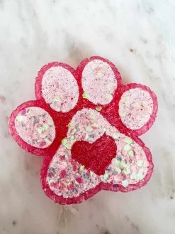 Pink Paw Print Freshie