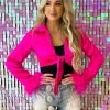 Sassy Sasha Pink Fur Crop Top -Southern Fried Chics PhotoMar022023 33037PM