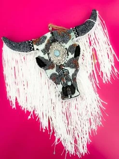 Cow Print Steer Fringe Freshie
