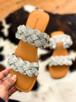 Sparkle Like Chester Silver Sandals