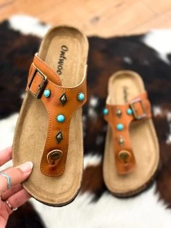 Set The Standard Sandals - Cognac