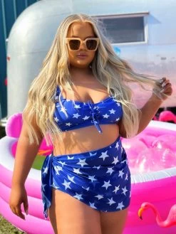 Little Miss Americana Swim Wrap Skirt -Southern Fried Chics PhotoMar162023 110436AM