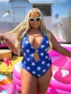 Little Miss Americana Swim One Piece -Southern Fried Chics PhotoMar162023 114946AM